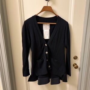 Sacai Black Knit Cardigan